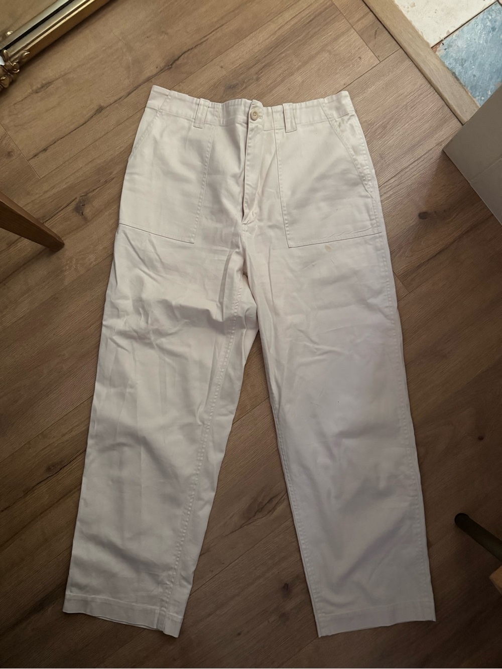 Jenni Kayne White High-Rise Straight Crop Pants